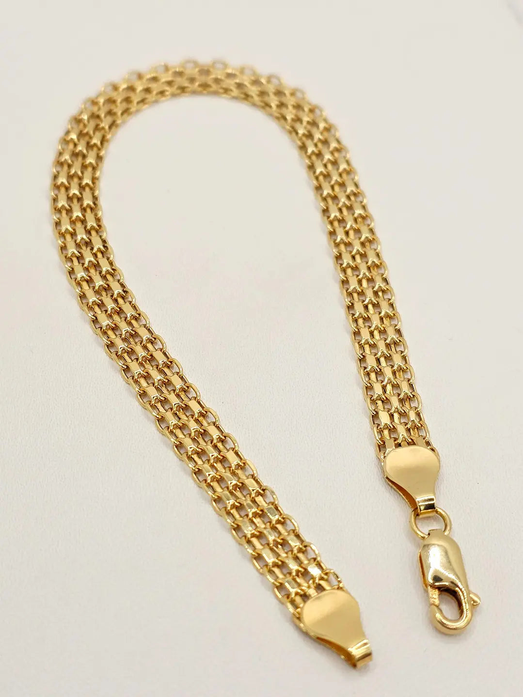 Brazalete italiano 750 en tejido Chinesko en oro laminado de 18k 🔥