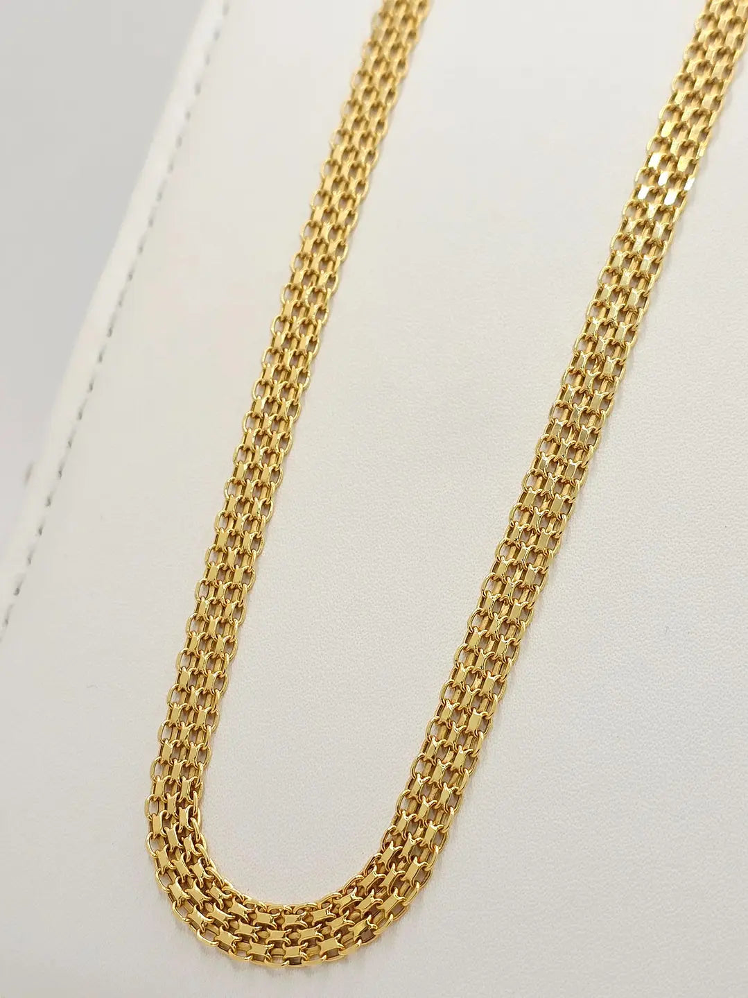 Brazalete italiano 750 en tejido Chinesko en oro laminado de 18k 🔥