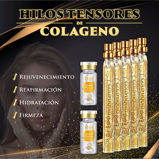 Hilos Italianos Mágicos Reafirmantes"  Colágeno Intenso 24K™