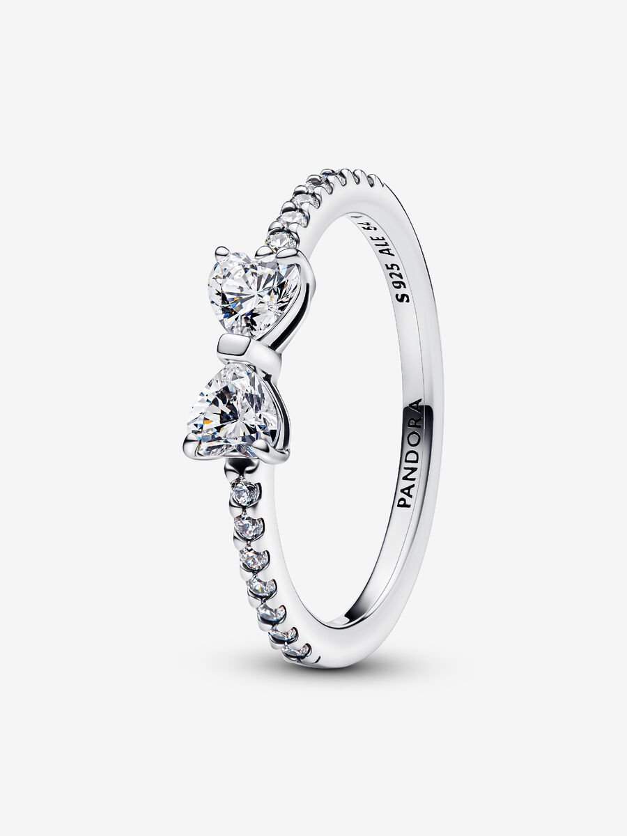 ANILLO PANDORA LAZO  DE AMOR BAÑADO EN PLATA LEY 925