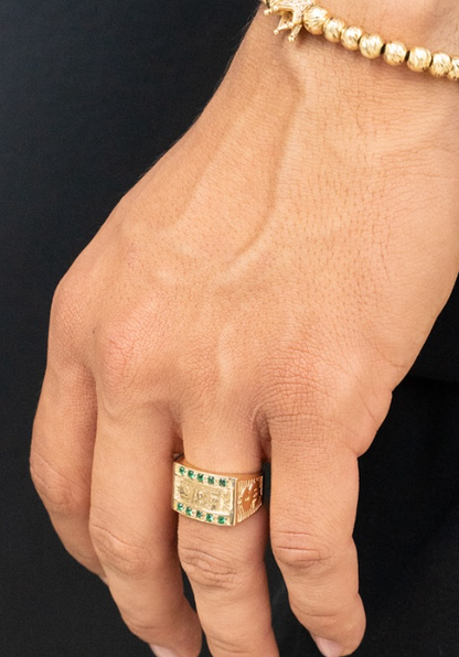 Anillo Dólar Milano en Oro Plata Italiano 24K – Edición Exclusiva🔥