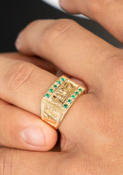 Anillo Dólar Milano en Oro Plata Italiano 24K – Edición Exclusiva🔥