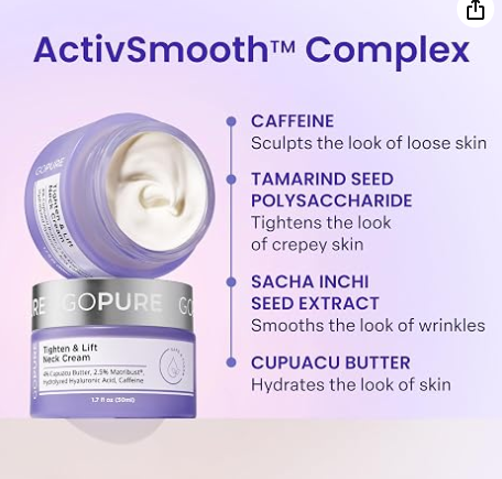 GoPure ™ Crema para levantar el cuello, clínicamente probada