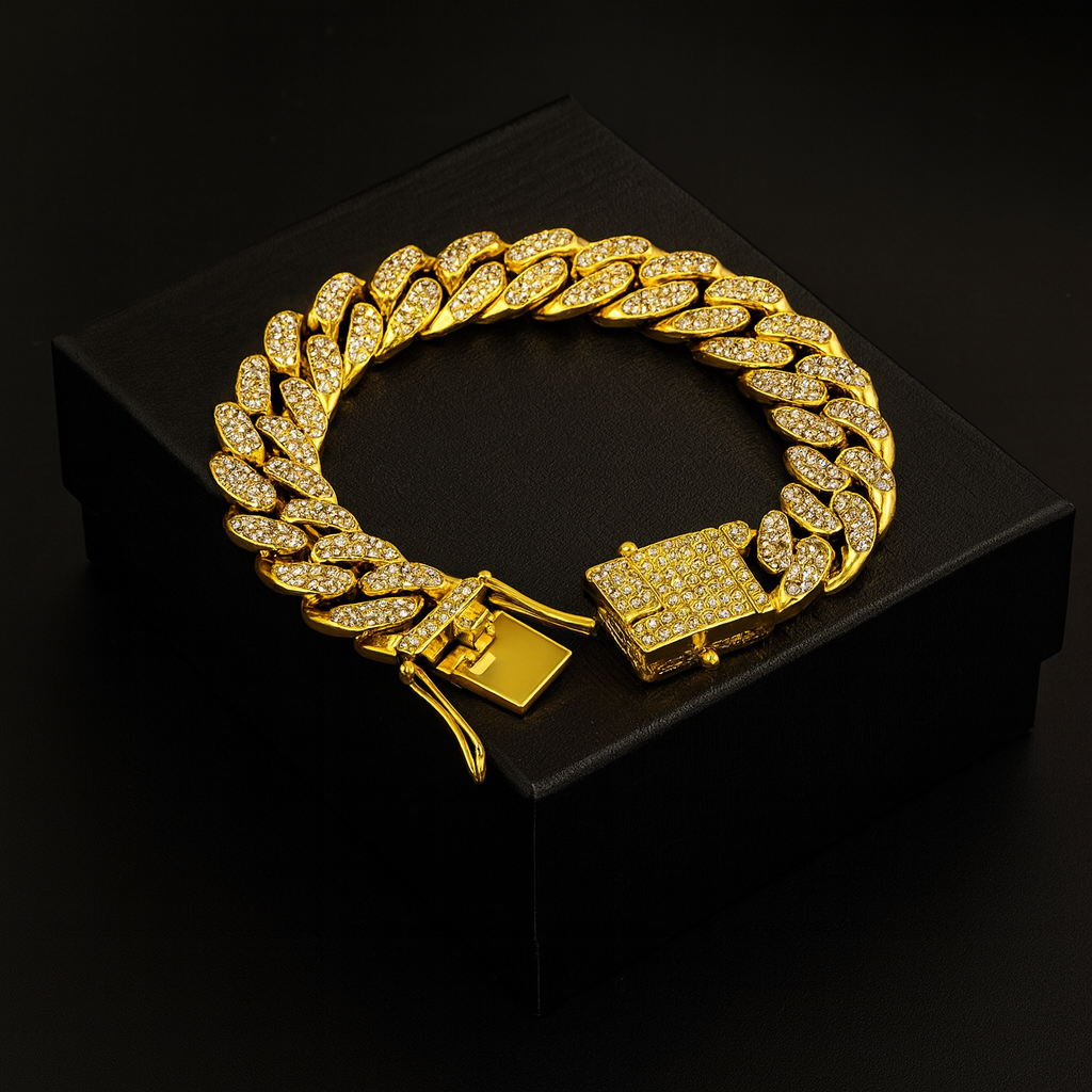 Royal Link ™Combo mega fox cadena + pulsera cubana Caja de lujo🔥