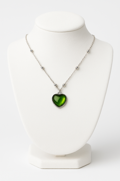 💖 Collar Corazón de Cristal – identifica y expresa tus emociones bañado en plata ley 950 🩷