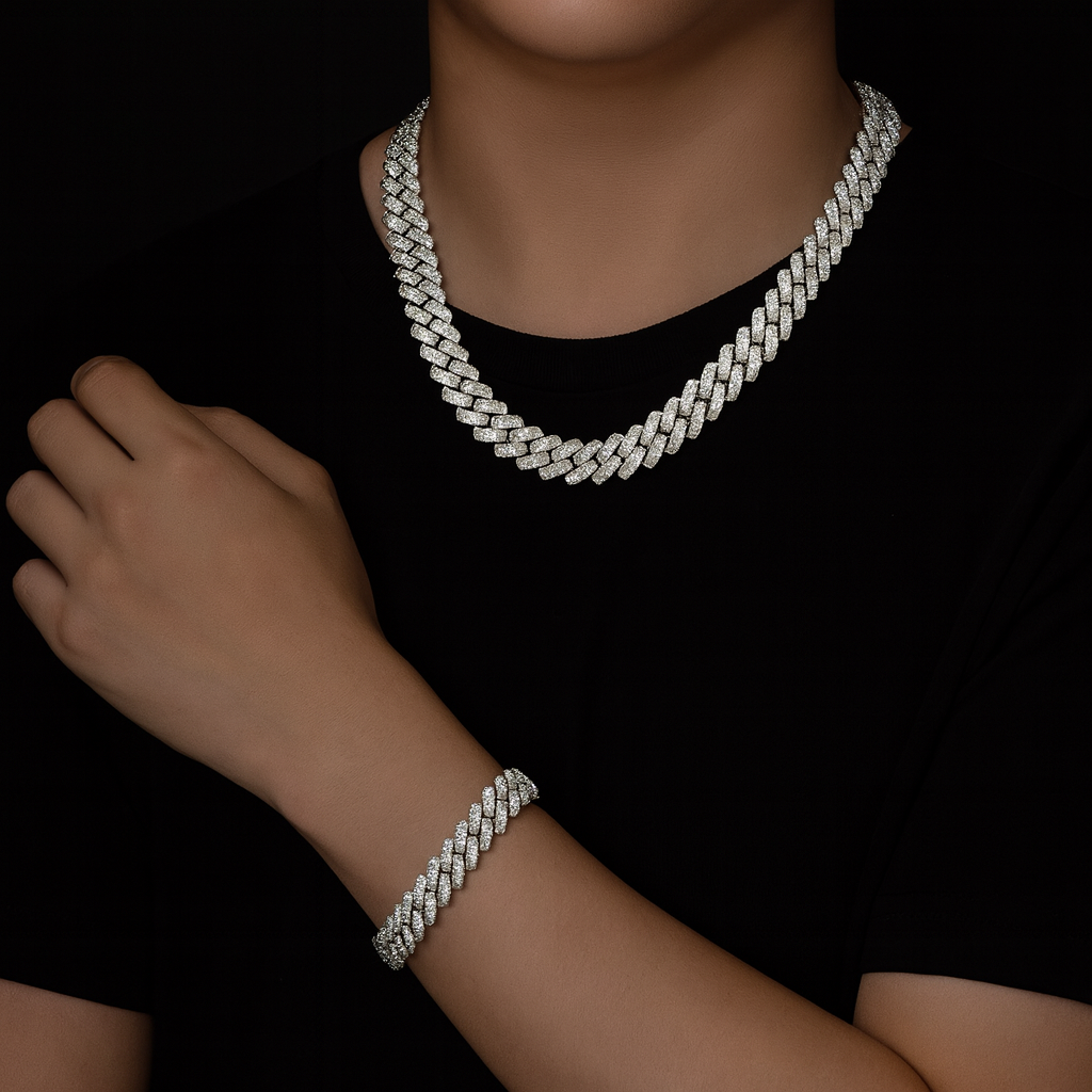 Royal Link ™Combo mega fox cadena + pulsera cubana Caja de lujo🔥