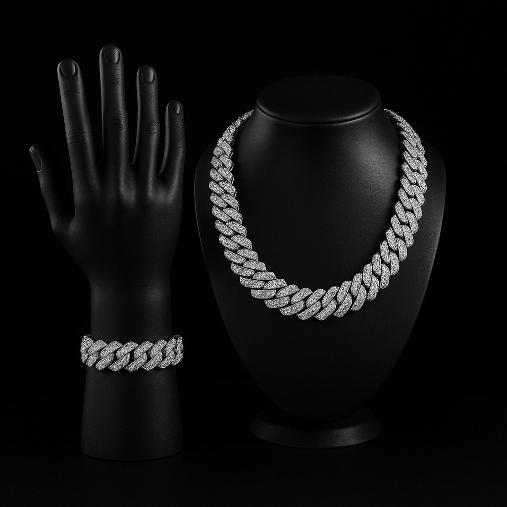 Royal Link ™Combo mega fox cadena + pulsera cubana Caja de lujo🔥