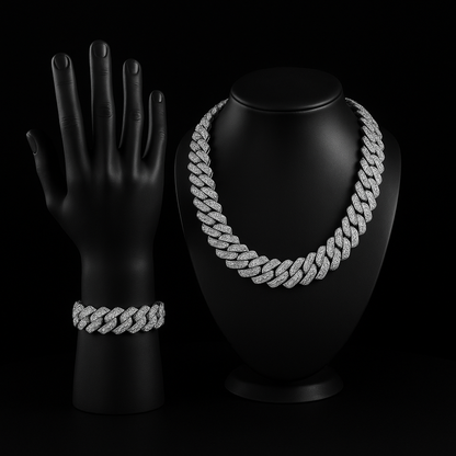 Royal Link ™Combo mega fox cadena + pulsera cubana Caja de lujo🔥