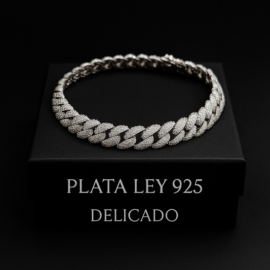 Guillo Brazalete Cuban Shine plata ley 925 circones AAA 🔥