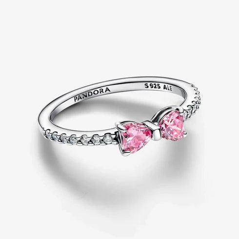 ANILLO PANDORA LAZO  DE AMOR BAÑADO EN PLATA LEY 925