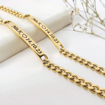 ESCLAVAS PARA PAREJA EN ORO LAMINADO 18K CON GARANTIA DE POR VIDA Y CAJA DE LUJO  🧑🏻‍❤️‍💋‍👩🏻🔥.