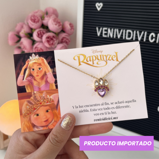“Corazón de Princesa” 👑✨Edición Rapunzel en Oro Laminado 18K + Caja de Lujo + Tarjeta con Mensaje Mágico