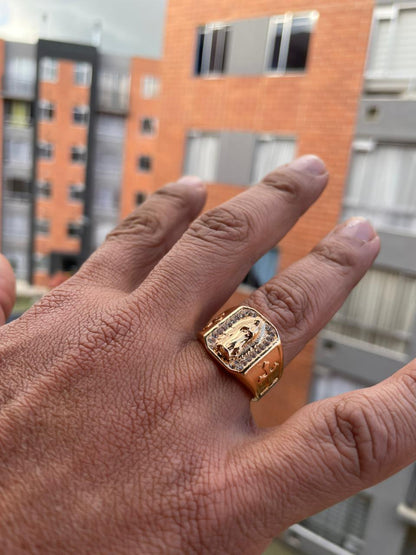 Anillo Guadalupe  con Zirconias,  Luce lujo y protección en cada detalle 🙏🏻