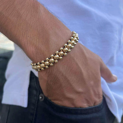 Pulsera OROANT 3 carriles balin tipo italy 🔥