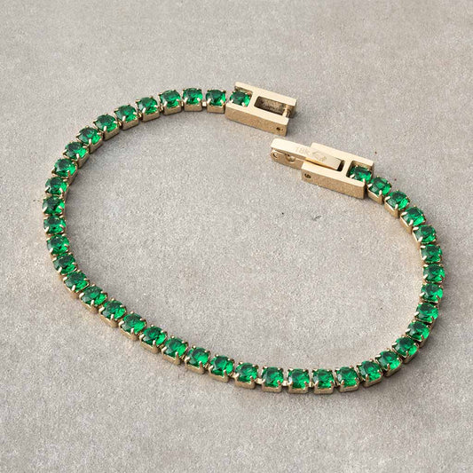Pulsera Original TENNIS® 18K –2X1 Elegancia Atemporal para Cada Ocasión.